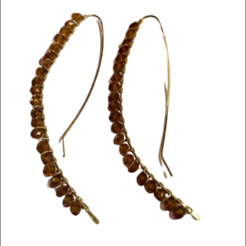 Beaded and Gold Earrings